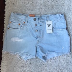 Levi 501 button fly shorts